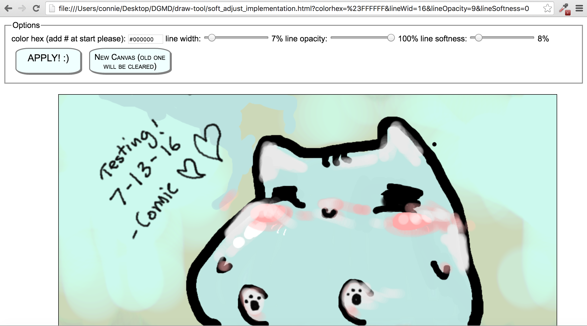 testing doodle